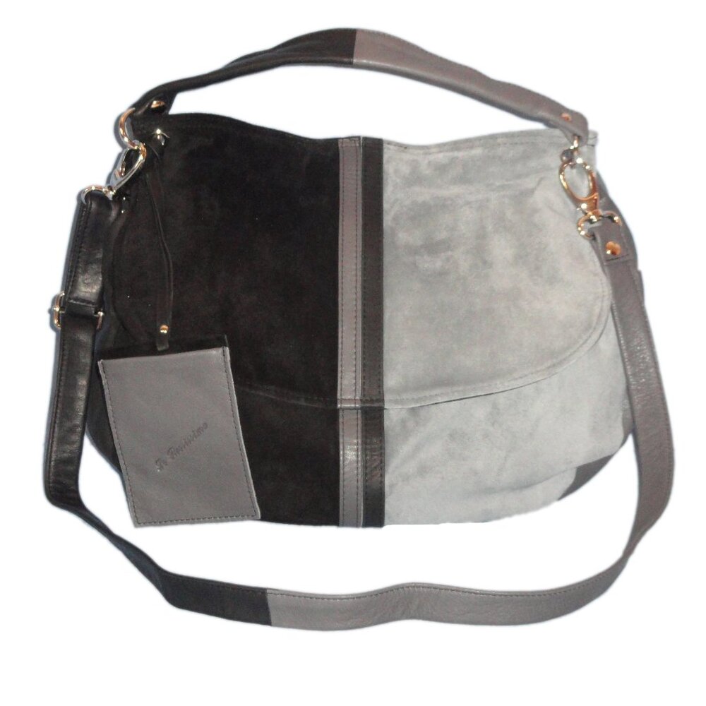 Bruno Rossi Suede Leather Handbag/Shoulder Bag